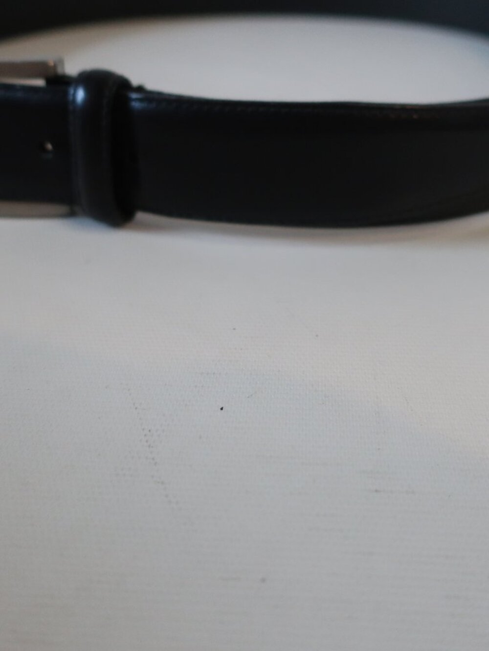 Mens Prada Black Leather Belt W/Silver Buckle Size 36/90 ** - Picture 5 of 9